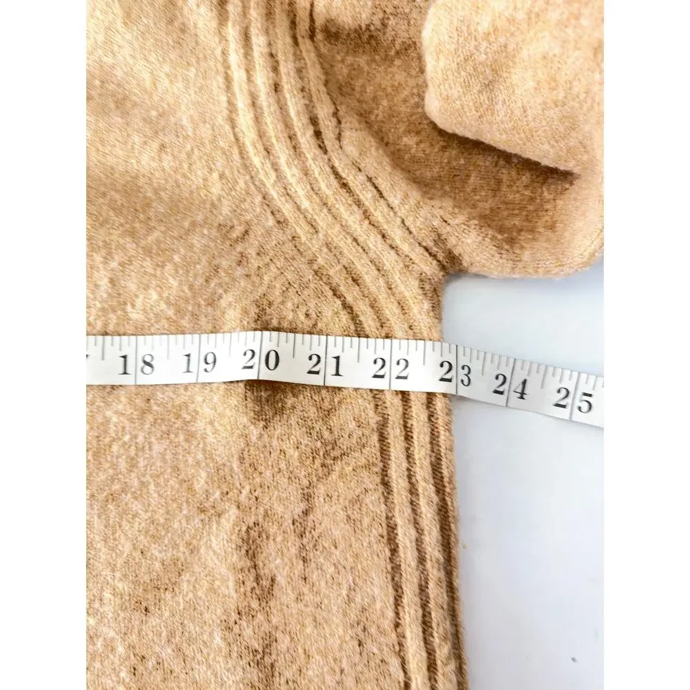 J.Crew Women's Relaxed Donegal Wool-Alpaca Turtleneck Sweater - Tan - Size M